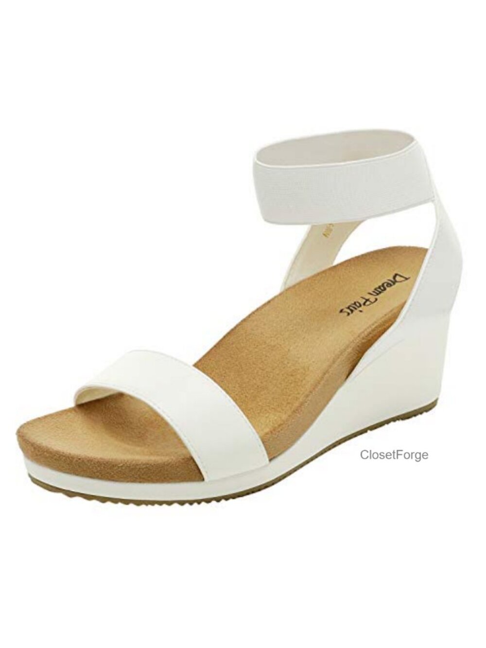 Women's Platform Wedge Sandals Ankle Strap 3" Wedge Faux Suede Cushioned